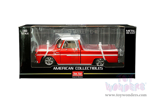 Sun Star - Chevrolet® C-10 Styleside Pickup Lowrider (1965, 1/18 scale diecast model car, Red) 1365