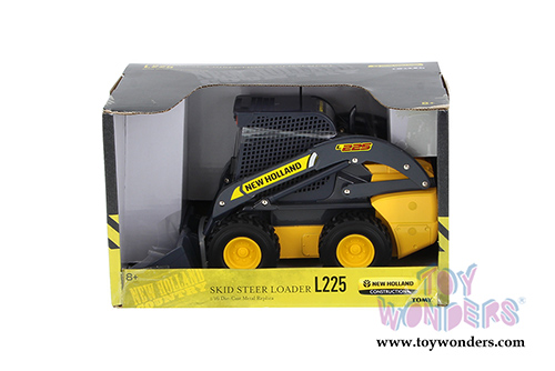 Tomy ERTL New Holland Construction - Skid Steer Loader L225 Tractor (1/16 scale die cast model car, Yellow/Black) 13816