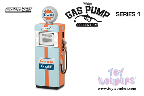Greenlight - Vintage Gas Pumps Series 1 | 1951 Wayne Gulf (1/18 scale diecast model, Powder Blue/Orange) 14010A