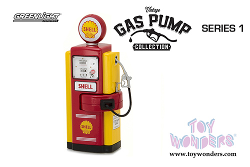 Greenlight - Vintage Gas Pumps Series 1 | 1948 Wayne Shell (1/18 scale diecast model, Red/Yellow) 14010B
