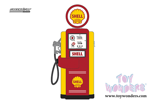 Greenlight - Vintage Gas Pumps Series 1 | 1948 Wayne Shell (1/18 scale diecast model, Red/Yellow) 14010B