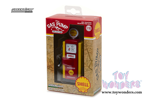 Greenlight - Vintage Gas Pumps Series 1 | 1948 Wayne Shell (1/18 scale diecast model, Red/Yellow) 14010B