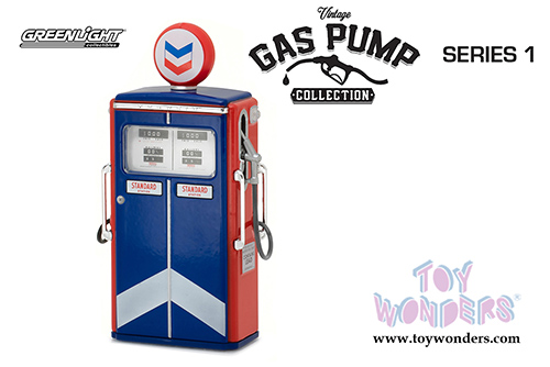 Greenlight - Vintage Gas Pumps Series 1 | 1954 Tokheim (1/18 scale diecast model, Red/Blue) 14010C
