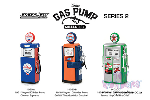 Greenlight - Vintage Gas Pumps Series 2 (1/18 scale diecast model, Asstd.) 14020/24
