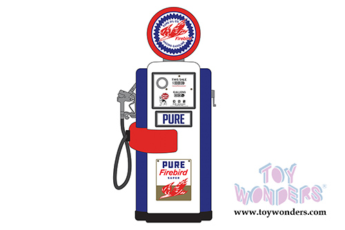 Greenlight - Vintage Gas Pumps Series 5 | 1948 Wayne 100-A "Pure Firebird: Racing Fuel" Gas Pump (1/18 scale diecast model, Blue) 14050B
