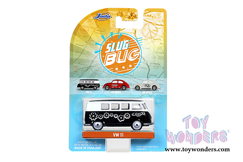 Jada Toys - Punch Buggy Slug Bug Volkswagen Beetles and Volkswagen Bus Assortment Wave 1 (1/64 scale diecast model car, Asstd.) 14051W1