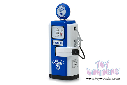 Greenlight - Vintage Gas Pumps Series 6 | 1948 Wayne 100-A Gas Pump - Ford V8 Genuine Parts (1/18 scale diecast model, Blue/White) 14060A/24