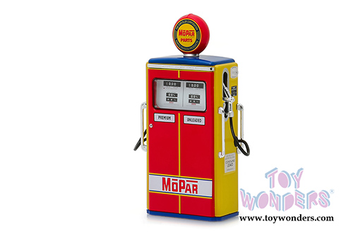 Greenlight - Vintage Gas Pumps Series 6 | 1954 Tokheim 350 Twin Gas Pump - MOPAR Parts (1/18 scale diecast model, Red/Yellow) 14060C/24