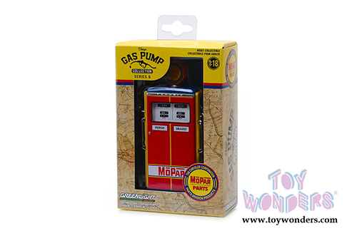 Greenlight - Vintage Gas Pumps Series 6 | 1954 Tokheim 350 Twin Gas Pump - MOPAR Parts (1/18 scale diecast model, Red/Yellow) 14060C/24