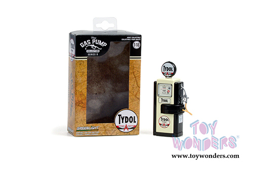 Greenlight - Vintage Gas Pumps Series 9 | 1948 Wayne 100-A Gas Pump - Tydol "Flying Gasoline" (1/18 scale diecast model, Black/Cream) 14090A