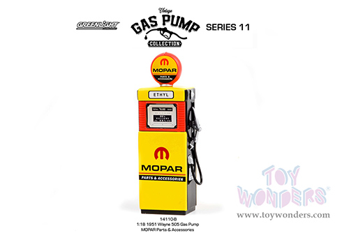 Greenlight - Vintage Gas Pumps Series 11 | 1951 Wayne 505 Gas Pump - MOPAR Parts & Accessories (1/18 scale diecast model, Yellow/Red) 14110B/24