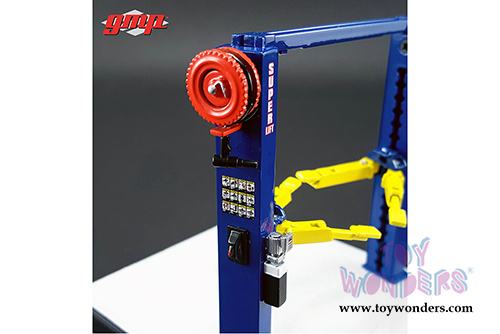 GMP - Two Post Lift (1:43 Scale, Blue/Yellow) 14301