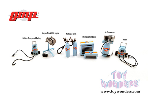GMP - Gulf Oil Shop Tool Set #1 (6 pc. set, 1:43 Scale) 14313