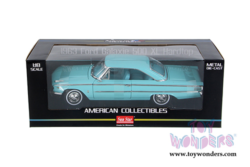 Sun Star USA - Ford Galaxie 500/XL Hard Top (1963, 1/18 scale diecast model car, Peacock Blue) 1466