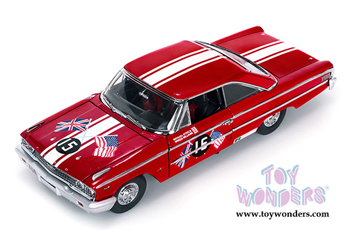 Sun Star USA - Ford Galaxie 500/XL #15 B. Williams/M. Steele Goodwood Revival 2011 St. Mary’s Trophy Race (1963, 1/18 scale diecast model car, Red/White) 1472