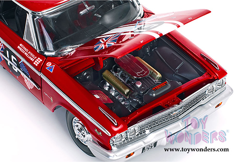 Sun Star USA - Ford Galaxie 500/XL #15 B. Williams/M. Steele Goodwood Revival 2011 St. Mary’s Trophy Race (1963, 1/18 scale diecast model car, Red/White) 1472