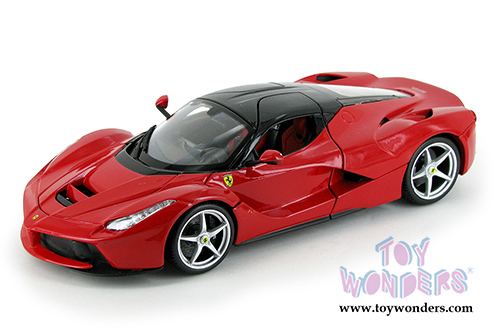 BBurago Ferrari Race & Play - LaFerrari Hardtop (1/18 scale diecast model car, Red) 16001R