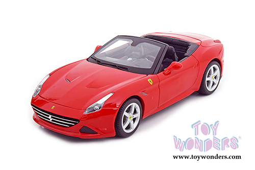 BBurago Ferrari Race & Play - Ferrari California T Open Top (1/18 scale diecast model car, Red) 16007R