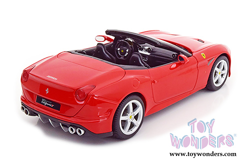 BBurago Ferrari Race & Play - Ferrari California T Open Top (1/18 scale diecast model car, Red) 16007R