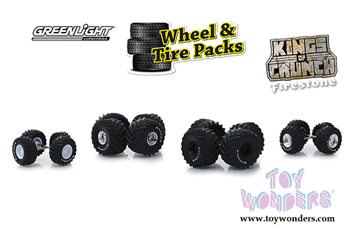Greenlight - Auto Body Shop - Wheel & Tire Packs Series 1 | Kings of Crunch Firestone Tires (1/64 scale) 16010A/48