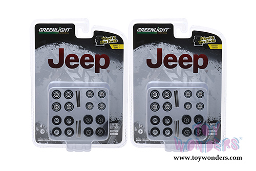Greenlight - Auto Body Shop - Wheel & Tire Packs Series 1 | Jeep&reg; Wheels (1/64 scale) 16010C/48