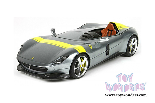 BBurago Ferrari Race & Play - Ferrari Monza SP1 (1/18 scale diecast model car, Gray) 16013GY