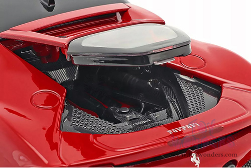 BBurago Ferrari Race & Play - Ferrari SF90 Stradale Hardtop (1/18 scale diecast model car, Red/Black Top) 16015R