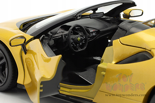 BBurago Ferrari Race & Play - Ferrari SF90 Spider (1/18 scale diecast model car, Gold) 16016G