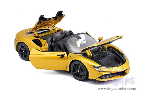 BBurago Ferrari Race & Play - Ferrari SF90 Spider (1/18 scale diecast model car, Gold) 16016G