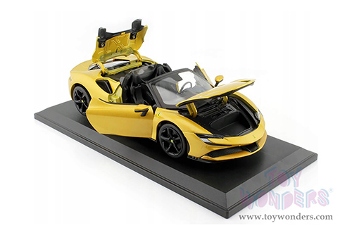 BBurago Ferrari Race & Play - Ferrari SF90 Spider (1/18 scale diecast model car, Gold) 16016G