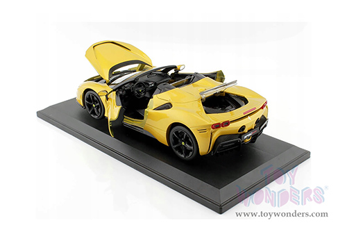 BBurago Ferrari Race & Play - Ferrari SF90 Spider (1/18 scale diecast model car, Gold) 16016G