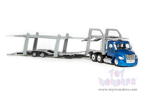 New Ray - Long Haul Trucker | Freightliner&reg; Cascadia Auto Carrier (1/43, scale diecast model car, Blue) 16033