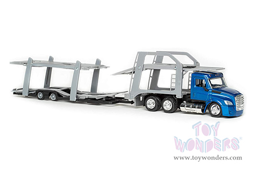 New Ray - Long Haul Trucker | Freightliner&reg; Cascadia Auto Carrier (1/43, scale diecast model car, Blue) 16033
