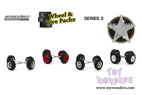 Greenlight - Auto Body Shop - Wheel & Tire Packs Series 3 | Hollywood Icons (1/64 scale) 16050C/48