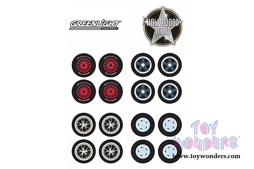 Greenlight - Auto Body Shop - Wheel & Tire Packs Series 3 | Hollywood Icons (1/64 scale) 16050C/48