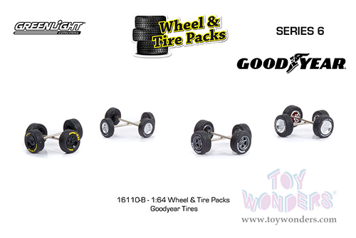 16110B/48 Greenlight Auto Body Shop Wheel & Tire Packs Series 6 Goodyear Tires model diecast car accessories