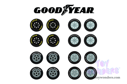 16110B/48 Greenlight Auto Body Shop Wheel & Tire Packs Series 6 Goodyear Tires model diecast car accessories