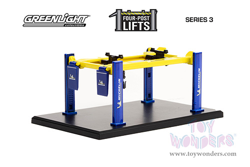 16130B/48 Greenlight Auto Body Shop Four-Post Lifts Series 3 Michelin Tires model diecast car accessories