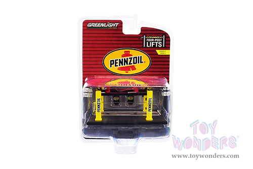 16130C/48 Greenlight Auto Body Shop Four-Post Lifts Series 3 Pennzoil model diecast car accessories