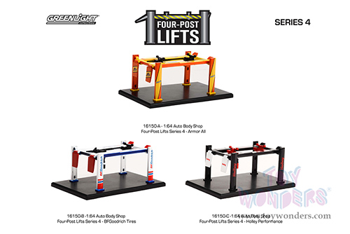 16150/48 Greenlight Auto Body Shop Four-Post Lifts Series 4 diecast model car accessories