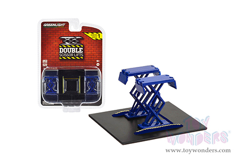 16160A/48 Greenlight Auto Body Shop Automotive Double Scissor Lifts Series 1 diecast model car accessories