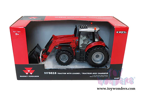 Tomy ERTL - Massey Ferguson 6616 Tractor with Loader (1/32 scale die cast model car, Red) 16297
