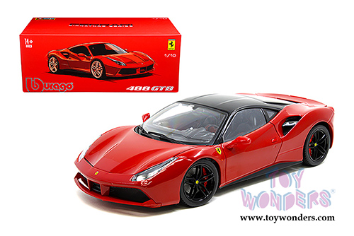 BBurago Signature Series - Ferrari 488 GTB Hard Top (1/18 scale diecast model car, Red) 16905R
