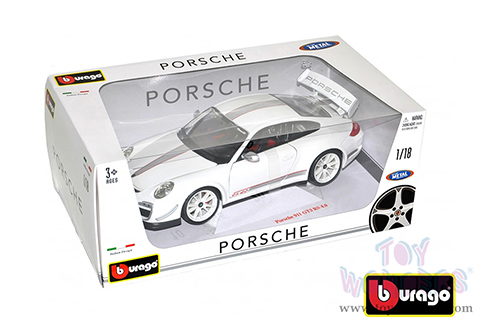 BBurago - Porsche 911 GT3 RS 4.0 Hard Top (1/18 scale diecast model car, White) 18-11036W