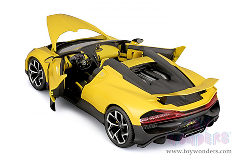 BBurago - Bugatti Mistral (1/18 scale diecast model car, Yellow) 18-11051YL