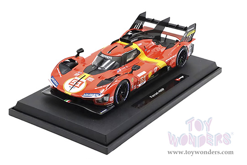 BBurago Ferrari Racing - Ferrari 499P #51 James Calado - Antonio Giovinazzi - Alessandro Pier Guid Ferrari AF Corse Winner "24 Hours of Le Mans" (2023) (1/18 scale diecast model car, Red) 18-16301R