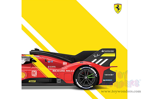 BBurago Ferrari Racing - Ferrari 499P #51 James Calado - Antonio Giovinazzi - Alessandro Pier Guid Ferrari AF Corse Winner "24 Hours of Le Mans" (2023) (1/18 scale diecast model car, Red) 18-16301R