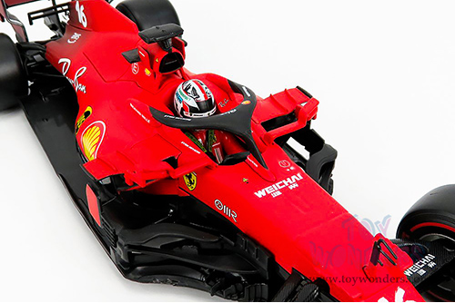 BBurago Ferrari Racing - Ferrari SF21 #16 Charles Leclerc Formula One F1 Car (2021) (1/18 scale diecast model car, Red) 18-16809LECL