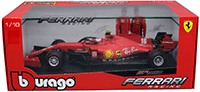 Show product details for BBurago Ferrari Racing - Ferrari SF21 #16 Charles Leclerc Formula One F1 Car (2021) (1/18 scale diecast model car, Red) 18-16809LECL