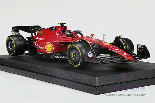 BBurago Ferrari Racing - Ferrari F1-75 #16 Charles Leclerc Formula One F1 Car (2022) "Formula Racing" (1/18 scale diecast model car, Red) 18-16811LECL